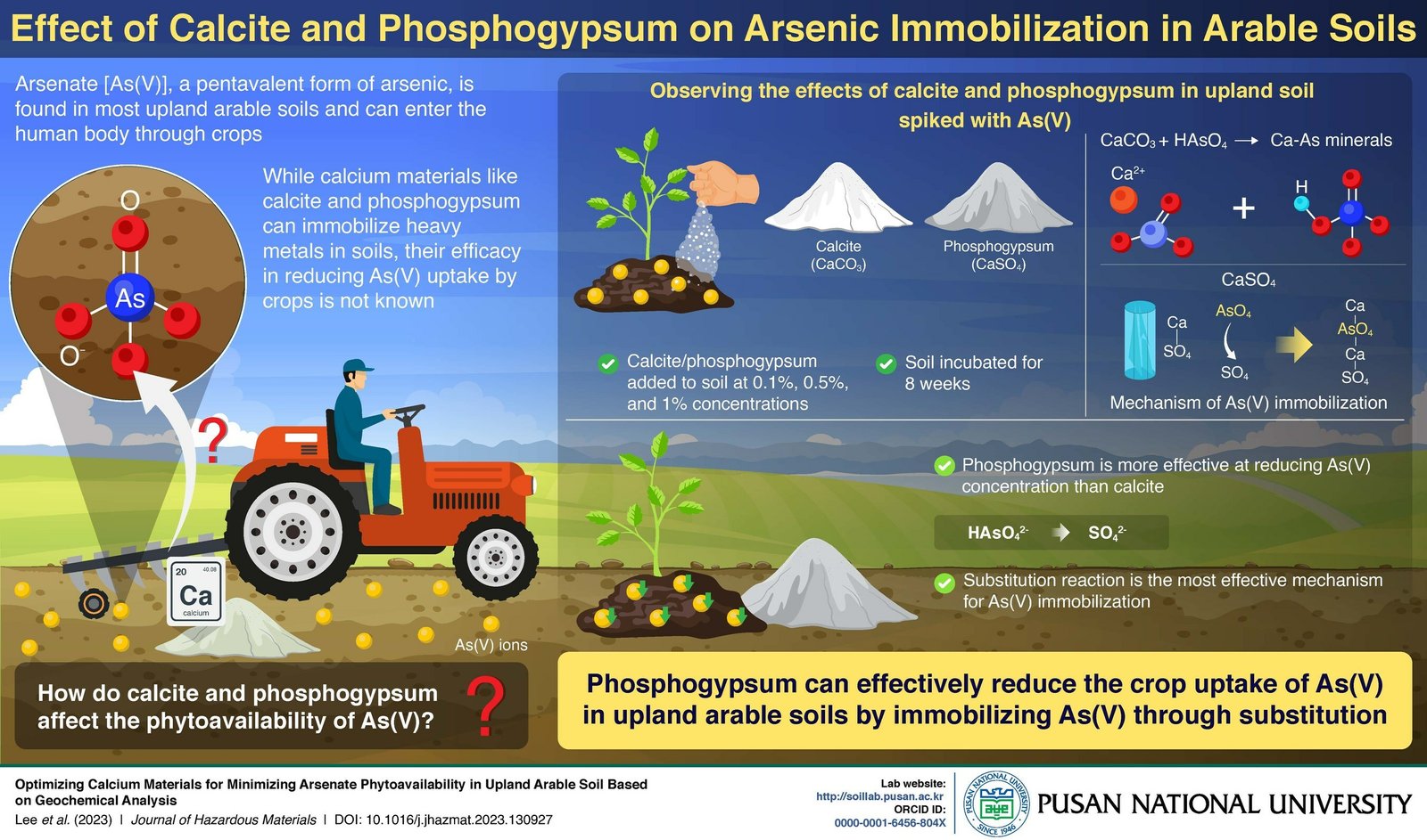 <strong>Pusan University researchers use calcium materials to reduce arsenic availability in Soil</strong>
