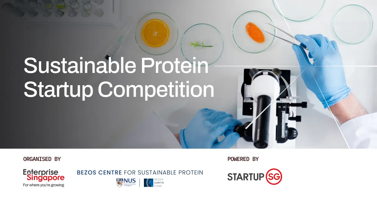 Bezos Centre at NUS and EnterpriseSG launch new startup competition to boost early-stage sustainable protein innovation in Singapore