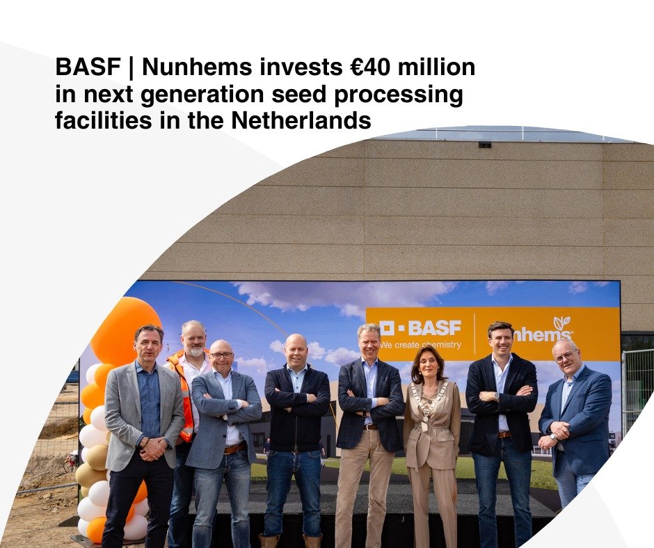 BASF’s Nunhems Brand commits €40 Mn to advanced seed processing hub in Netherlands